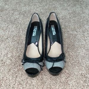 Michael Kors black and grey heels